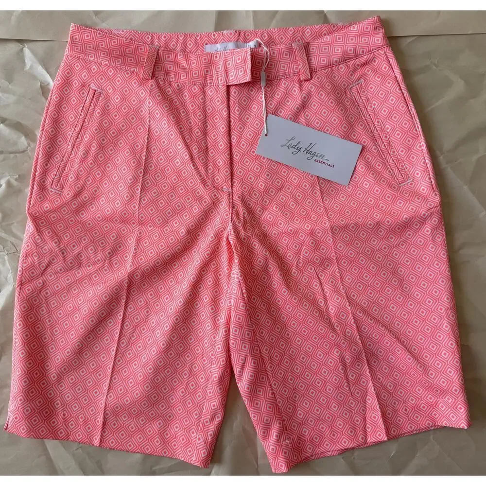 Lady Hagen Coral Tropical Print Shorts Size 2
